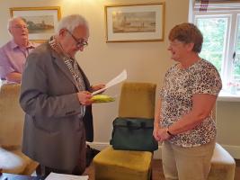 We induct our latest Rotarian Jane Roberts